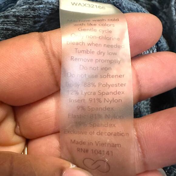 CALIA by Carrie Underwood Blue Ribbed Shaping Leggings Size S Activewear Workout - Picture 7 of 9